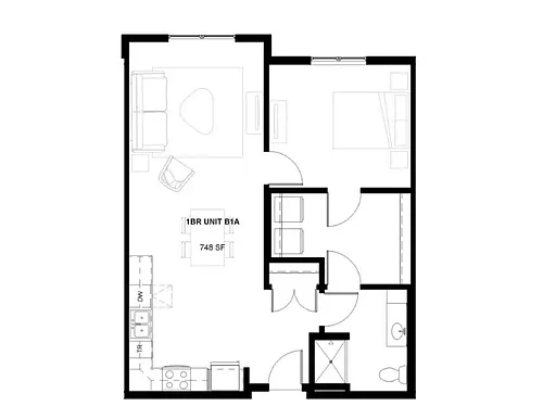 Floor plan 1 Bedroom