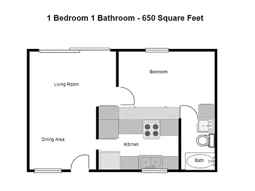 Floor plan 1X1