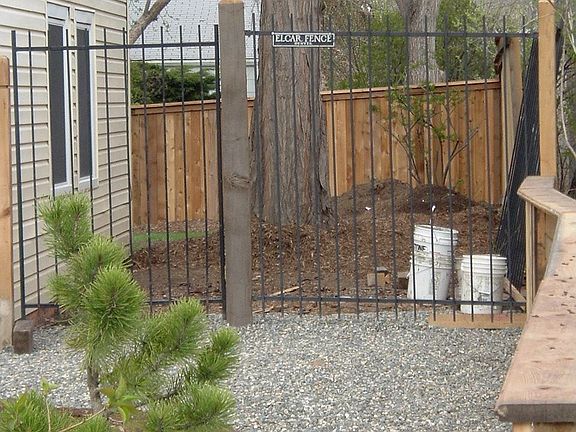 Cedar and iron fencing