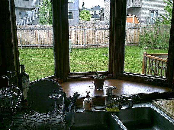 Kitchen to back yard.