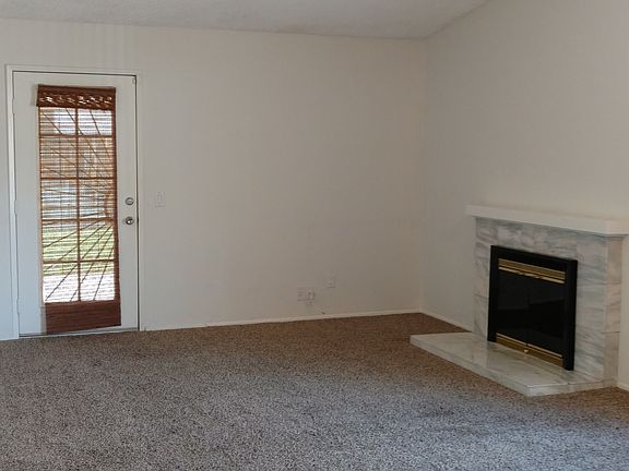 marble fireplace in living