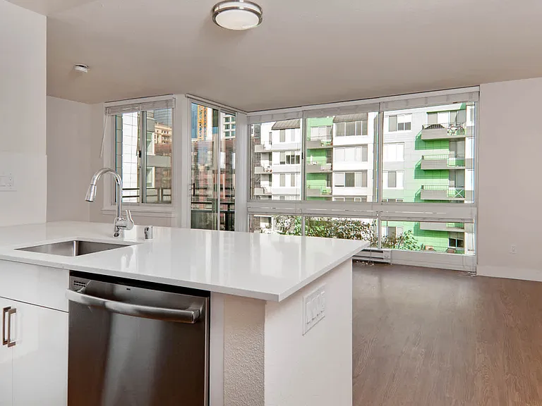 Renovated Kitchen and Living Room with Balcony