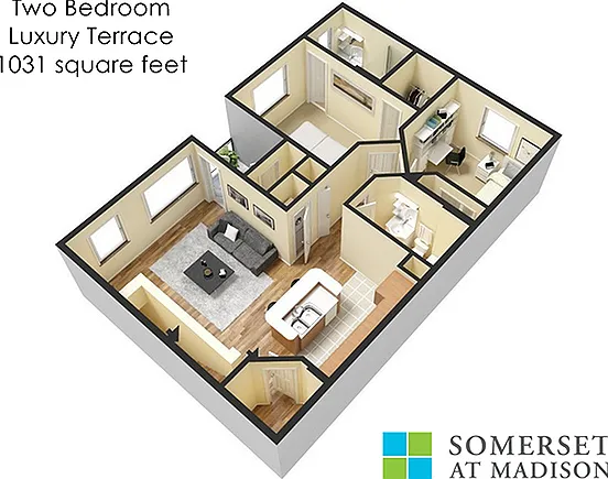 2LT 3d with furnishings 2LT 3d with furnishings