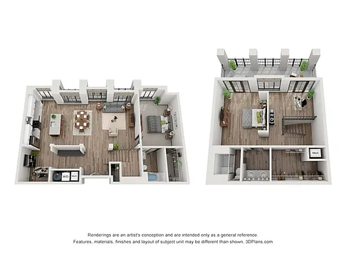 Floor plan Penthouse 2x2 C - TMN