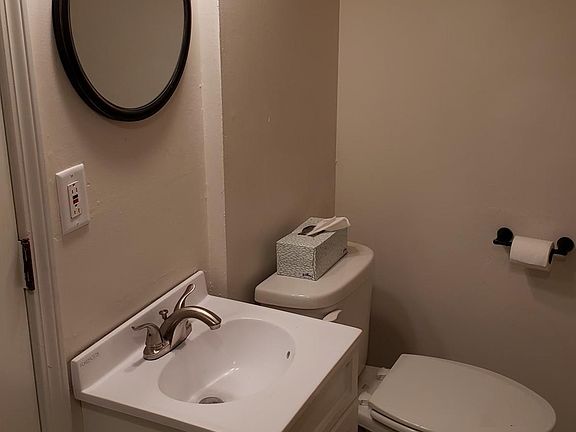 Bath/shower combo, new floors, paint, etc. W/D in bathroom extension.