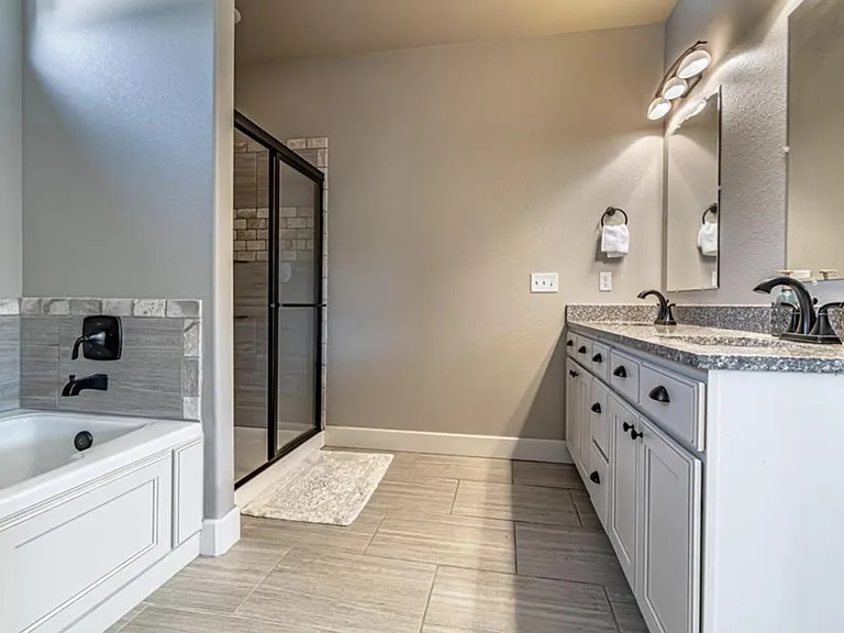 Master bath. Walk-in closet is off master bath.