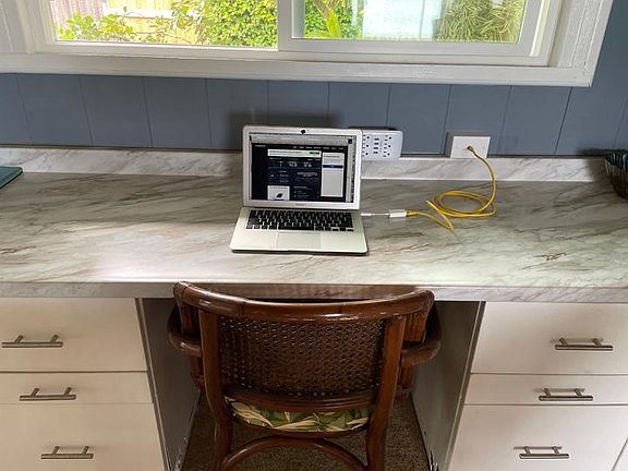 Work space in dining room has a wired Internet connection in case you'd like very high speed internet (940Mbs download, 290Mbs upload). Or you can just be on the wireless network which has great speeds as well.