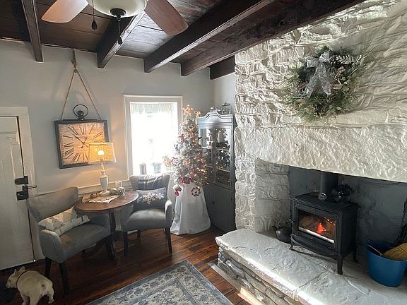 Living room and hearth