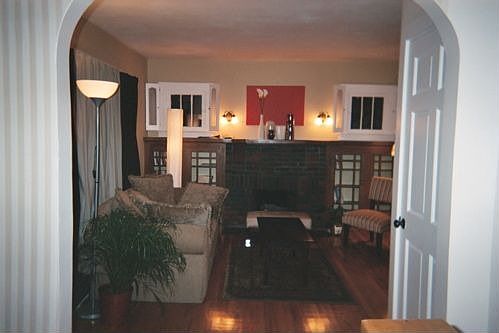 Fireplace & built-in bookcases