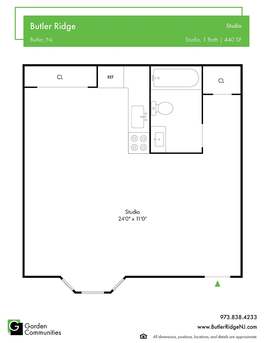 Floor plan $3.86/sq.ft. - Studio