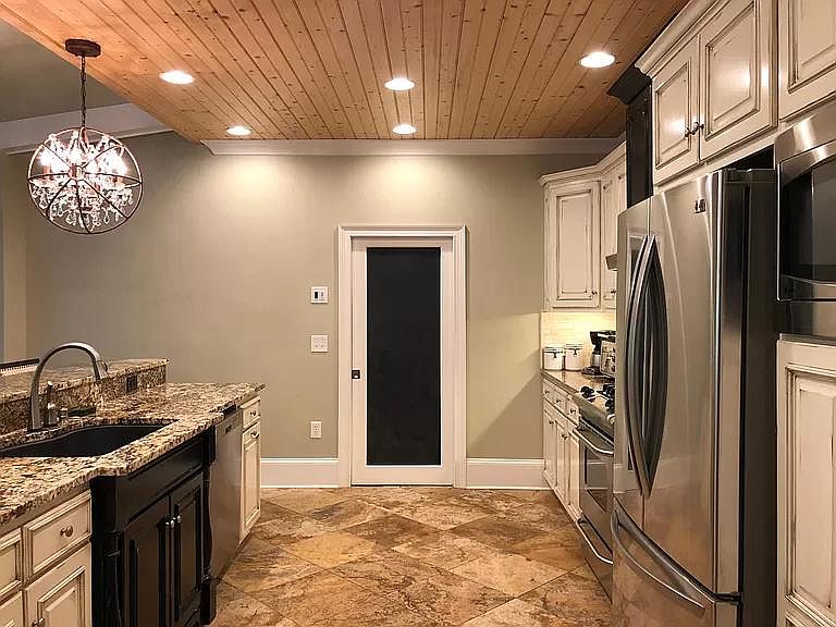 1st Floor Kitchen with Heated Travertine Floors