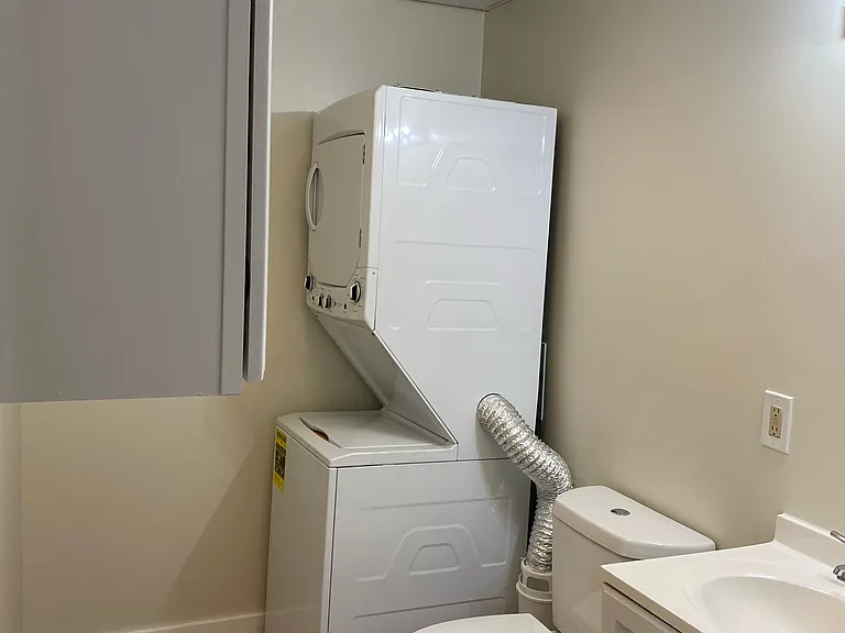 Bathroom with New Washer Dryer