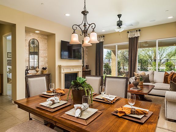 Cheery dining area