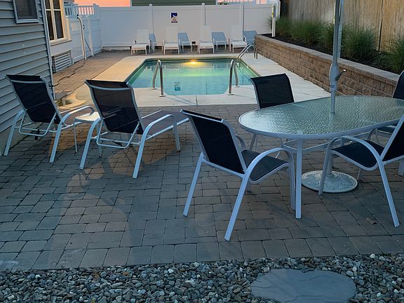 Heated, saltwater pool