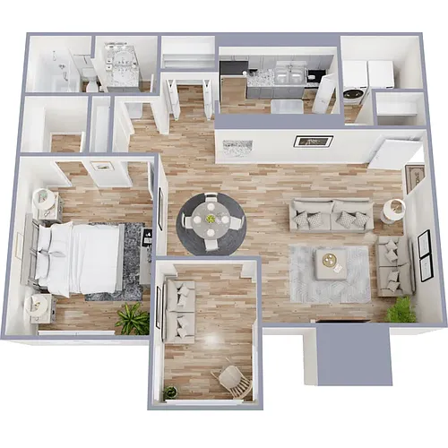Floor plan 3 Bedroom 2 Bath