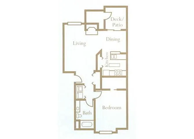Floor plan 1 Bed 1 Bath