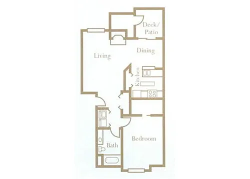 Floor plan 1 Bed 1 Bath