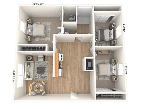 Floor plan 3X2 20A