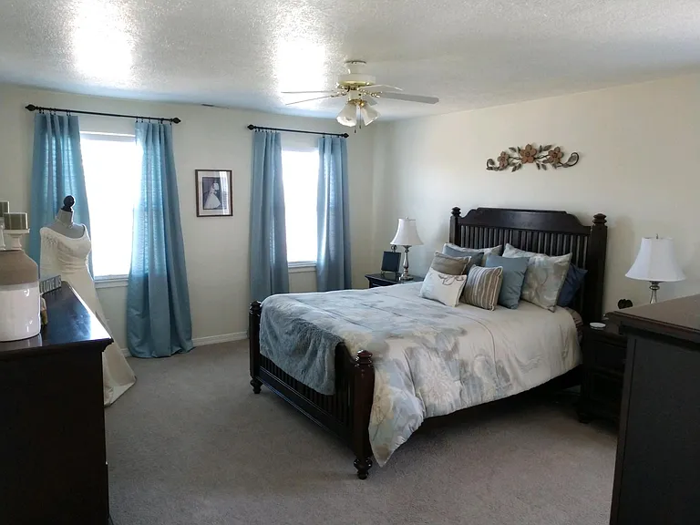 Large master bedroom on second floor.