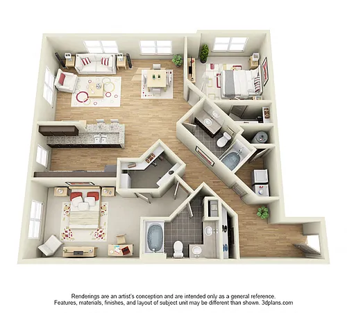 Floor plan Five Points