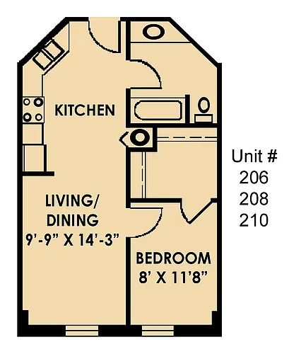 Floor plan Kress: 1 Bedroom