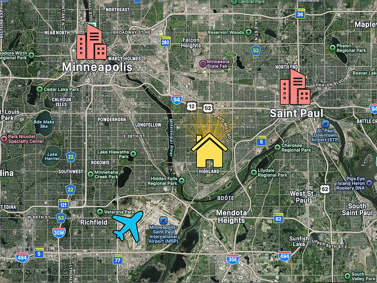 Close proximity to both downtown and MSP airport.