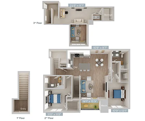 Floor plan B3L-1708