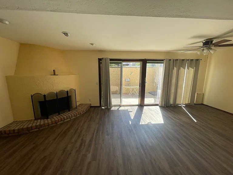 Family room with fireplace
