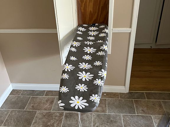 Pull Down Ironing Board in Kitchen