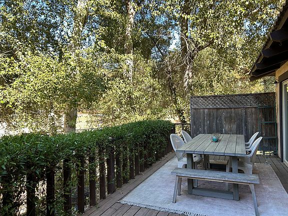 back deck over looking mountains and country lane