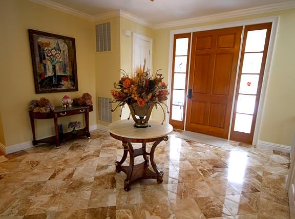 Foyer has Pretty Onyx Floor