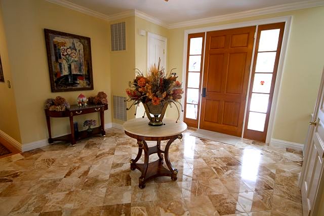 Foyer has Pretty Onyx Floor
