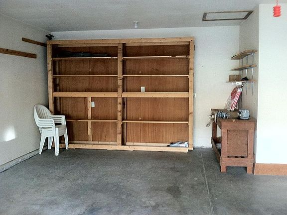 Garage with workbench