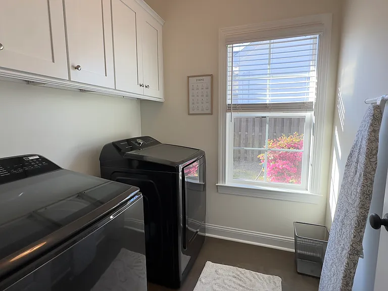 In-home laundry with full-size washer and dryer