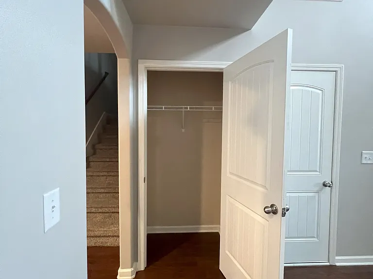 In living room. Garage entrance to the right.