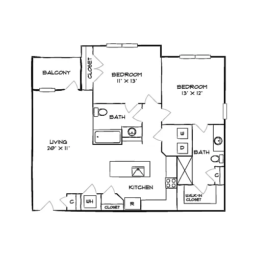 Floor plan Design 2B