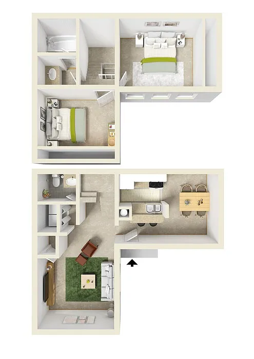 Floor plan Two Bedroom A