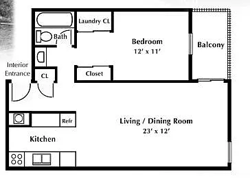 Floor plan 1 Bedroom