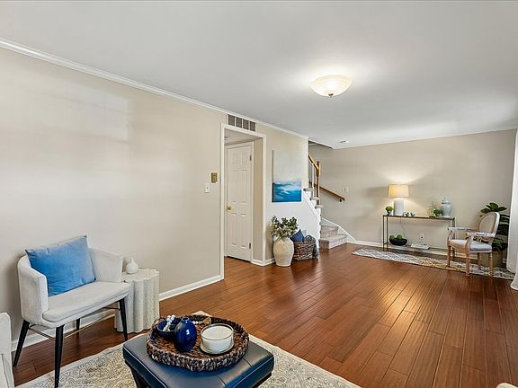 Living room expands the front of the house