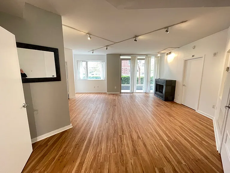 living space to show the new wide plank fooring installed