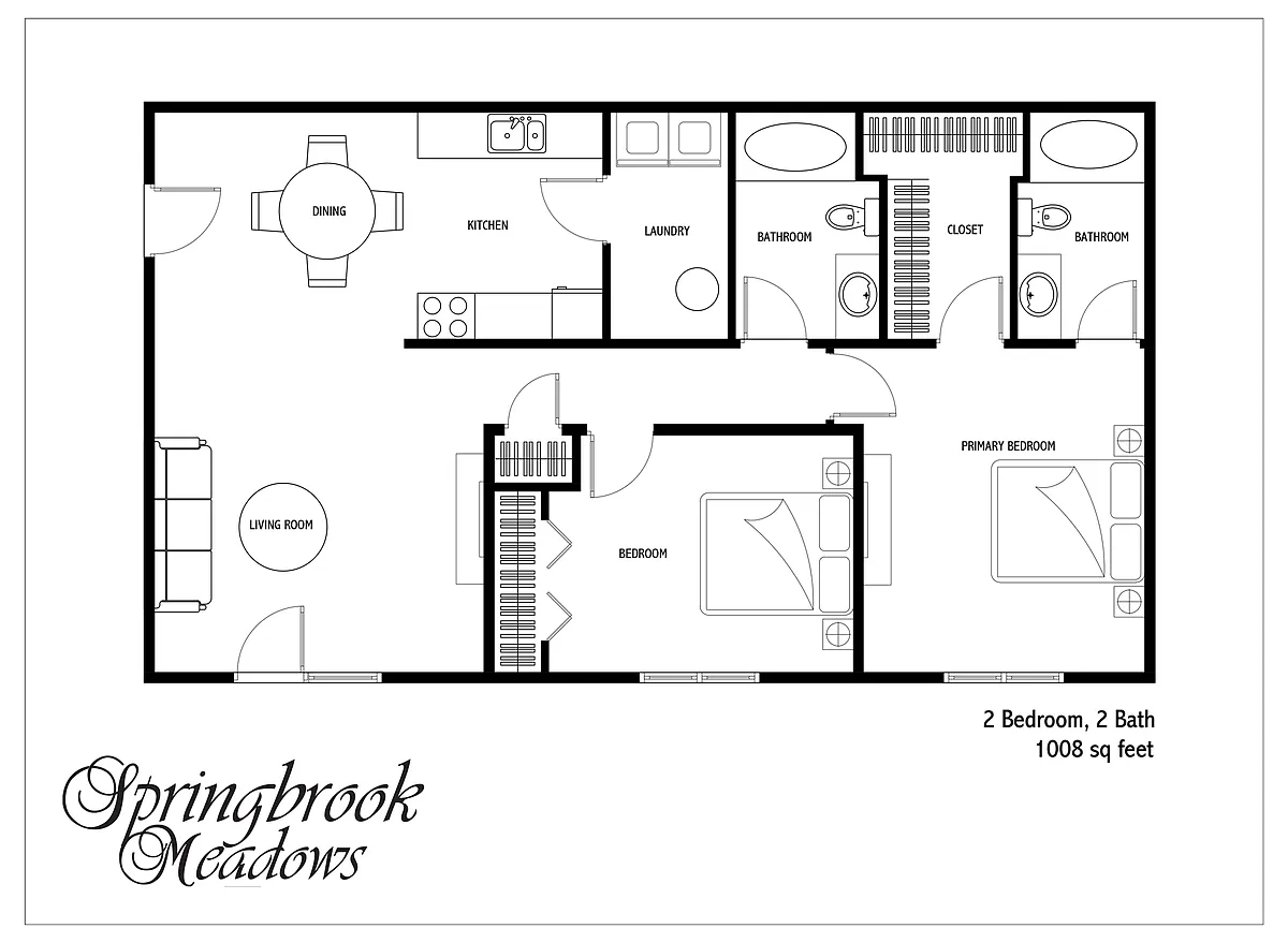Floor plan 2 Bed 2 Bath