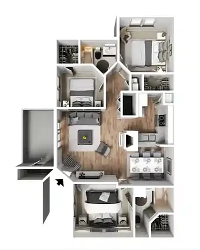 Floor plan 3 X 2