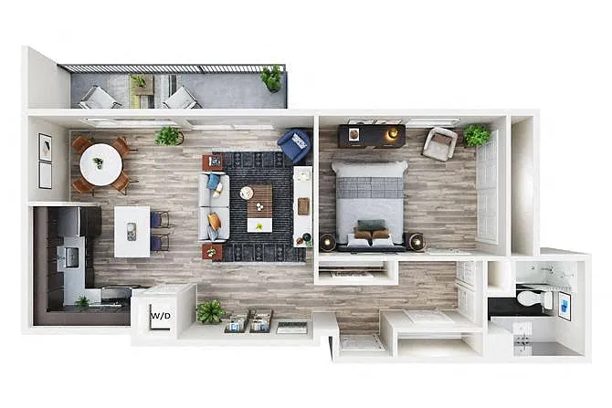 Floor plan 1X1 A
