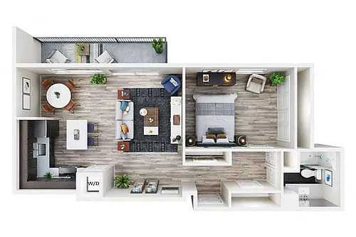 Floor plan 1X1 A
