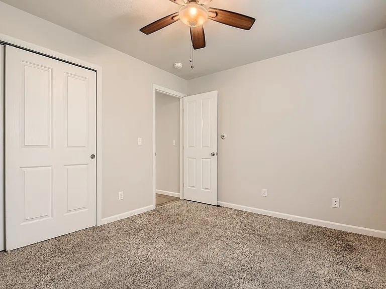 3 standard bedrooms, all with spacious closets.