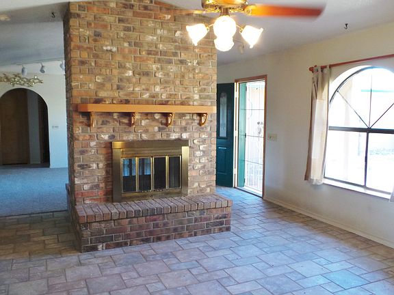 Two-Sided Brick Fireplace