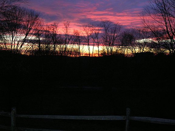 Sunset out kitchen window
