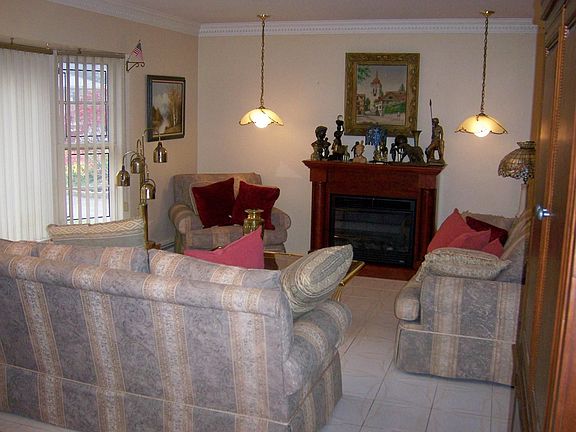 Living room with bay window
