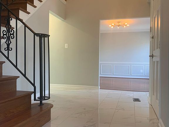 Foyer with new tiles