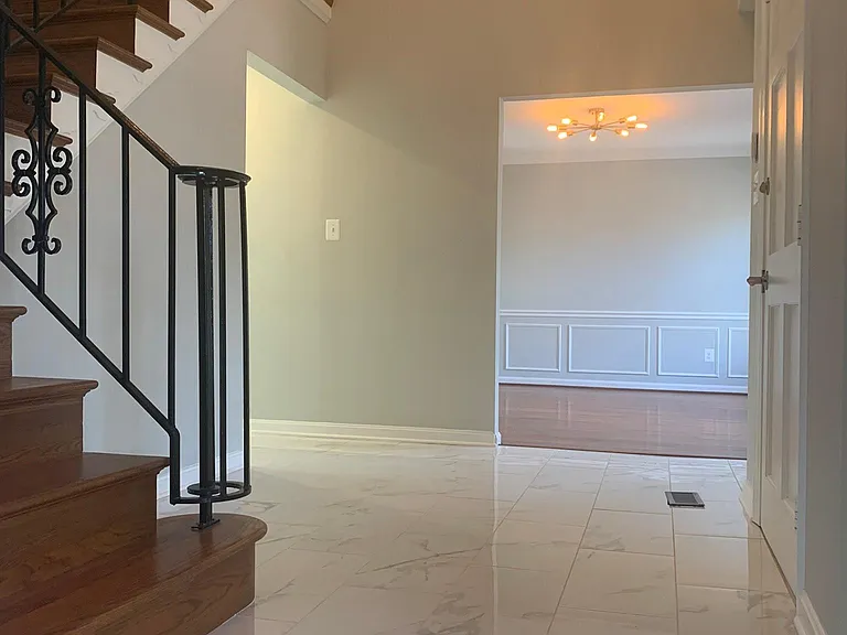 Foyer with new tiles